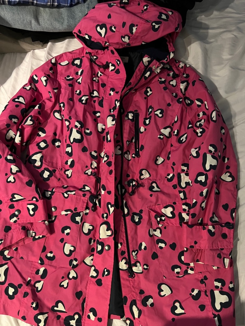 Crown & Ivy Hooded Rain Coat jacket **Read Description**